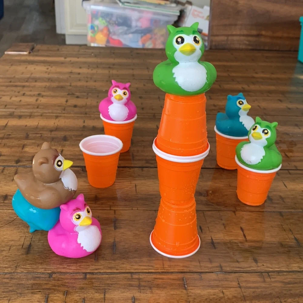 Owls and Cups with Water Bottle Sensory Bag